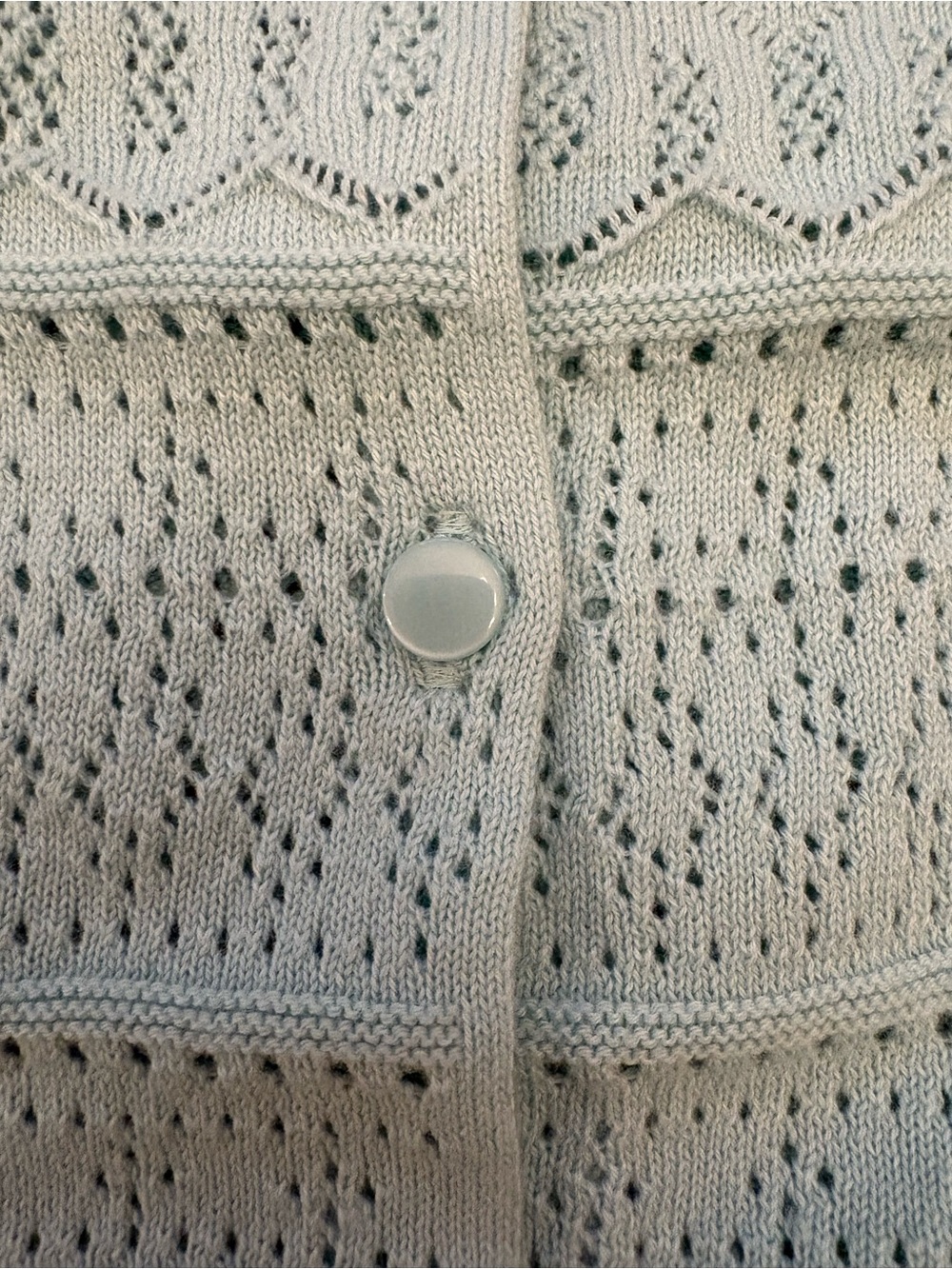 J. Crew Seafoam Pointelle Cardigan - Women's Lightweight Knit - Picture 4 of 5